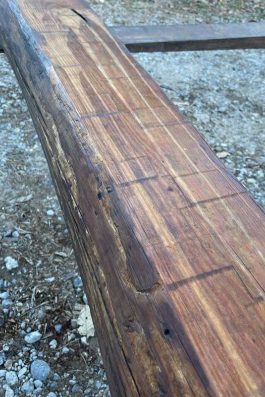 古材地松　太鼓梁（ニス塗仕上） [K005]