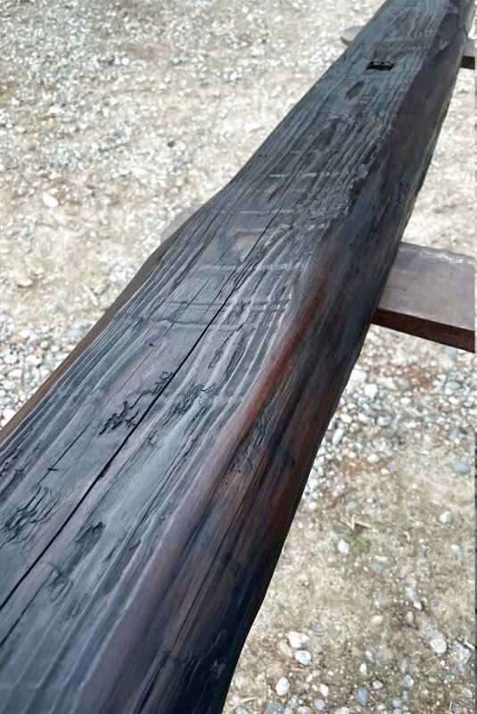 古材地松　八角梁（古色塗仕上） [K009]